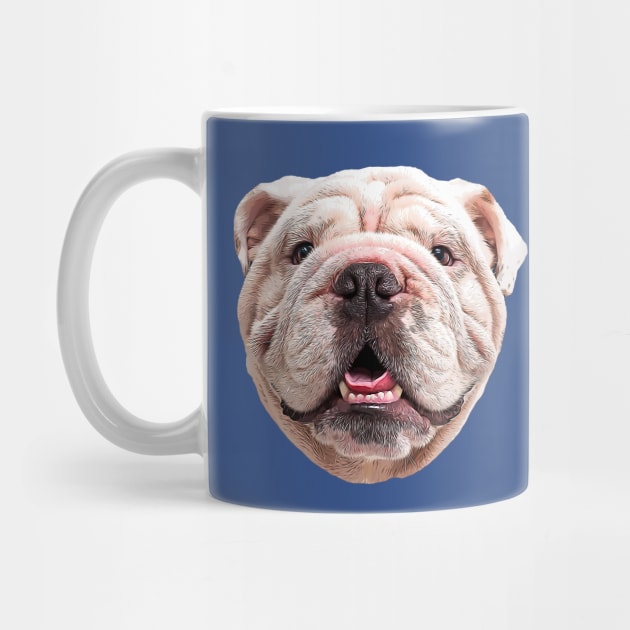 Bulldog English British White by ElegantCat